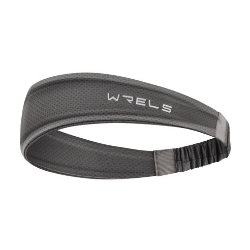 WRELS 초경량 아이스실크 스포츠 헤드밴드 3중 흡한속건 냉감 쿨링 미끄럼방지 남녀공용 등산 캠핑 여름용, 1개, 짙은 회색