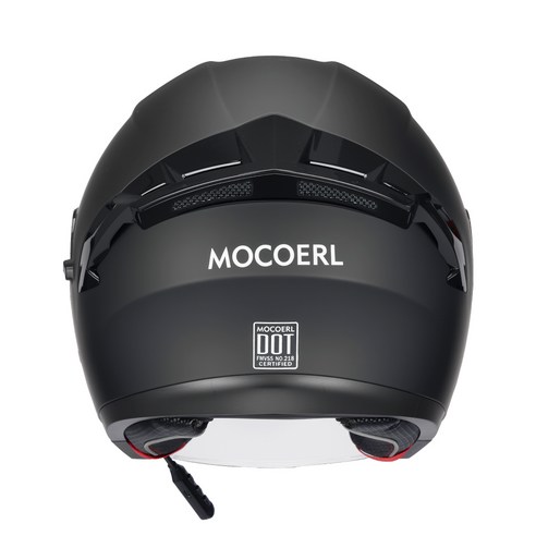 MOCOERL 오토바이헬멧 오토바이 헬멧용 내장형 블루투스 헤드셋 오픈페이스 안전모 무광헬멧Y1 이미지 4