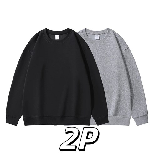 남자 맨투맨 긴팔티 면질 데일리 맨투맨 2장 세트 남자여사 TANLZ-0... 착용 후기 | 사이즈/핏 총정리 썸네일
