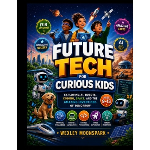 (영문도서)Future Tech for Curious Kids: Exploring AI Robots Coding Space and the Amazi... Paperback, Independently Published, English, 9798189524097