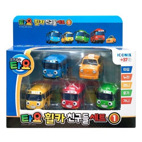 (선물완구) 아이코닉스 타요 휠카 친구들 세트 1 탄, 상세페이지 참조, 1개