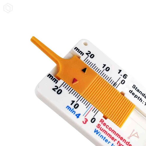 [몰고랑] 타이어마모확인 타이어트레드측정기 타이어 마모 측정기, 혼합색상(색상), 1개