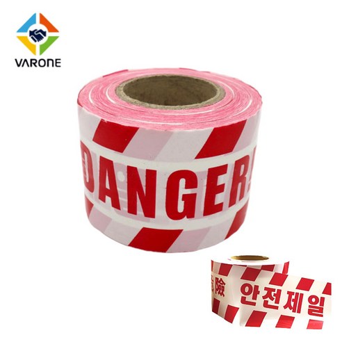 안전제일 위험테이프, 1개, 혼합(백+적)