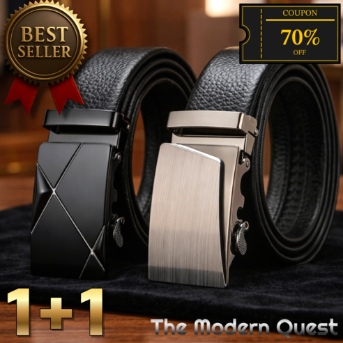 모던퀘스트 남성 벨트 가죽 자동 버클