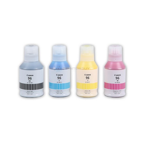캐논 GI-96 정품번들 잉크 4색세트 GX7192 GX7190 GX6190 GX6192 GX5190, 1개, 캐논 GI-96 정품잉크4색