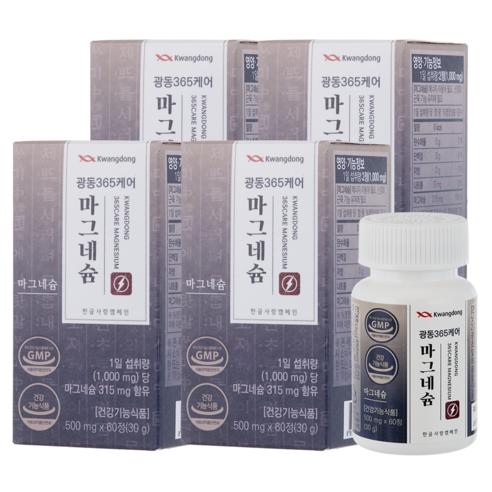 광동 365케어 마그네슘, 60정, 4개