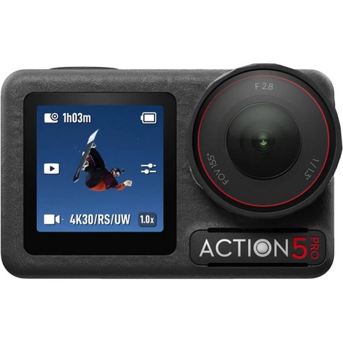 DJI 오즈모 액션 5 프로 액션캠 스탠다드 콤보, DJI 오즈모 액션 5 프로 스탠다드 콤보 125589, 블랙