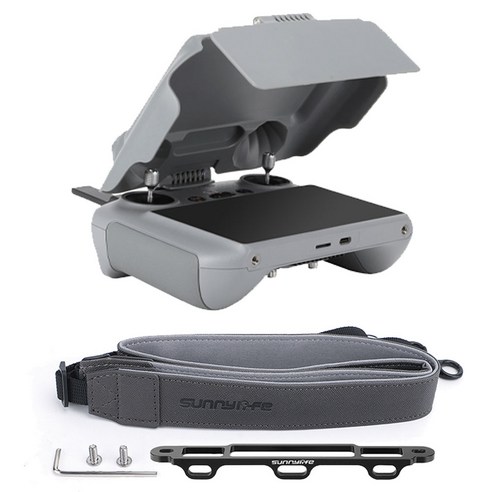 써니라이프 dji RC2 썬후드 커버케이스+메탈브라켓 넥스트랩 패키지 미니5프로/매빅4프로/에어3s/플립 드론 조종기 액세서리, 1세트, 썬후드커버 케이스+메탈브라켓 넥스트랩