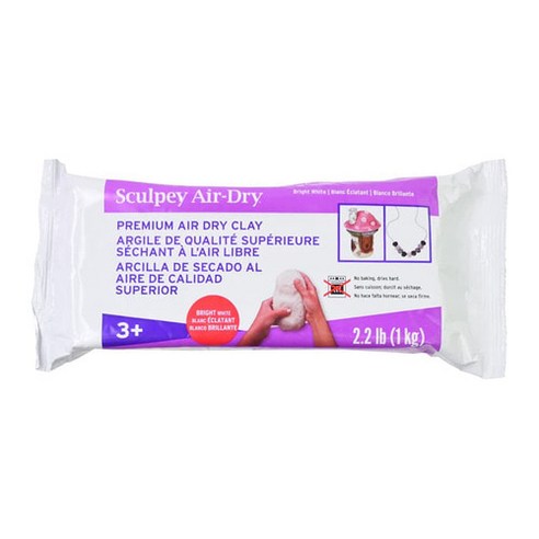 스컬피 자연건조용 가벼운 클레이 1kg_흰색/점토, 1개