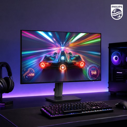 필립스 에브니아 27M2N6550PF QHD OLED 280 지싱크 HDR 500 Ai 게이밍 무결점 모니터, 68.5cm