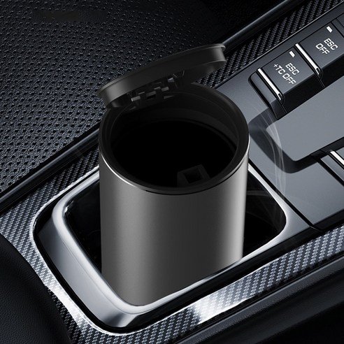 품앤판 고급형 대용량 텀블러 재떨이 쓰레기통 원터치 냄새 차단 이미지 2