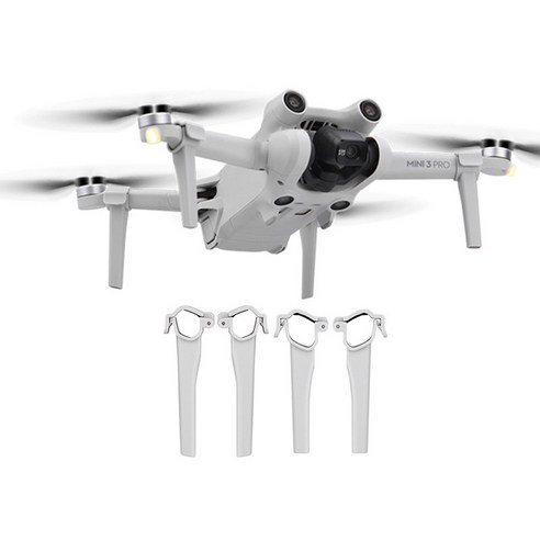 DJI 미니3 프로 전용 드론 스키드 랜딩기어 21mm 높이 확장 이착륙 보호 다리 보강, 1개, (미니3프로) 스키드(그레이)