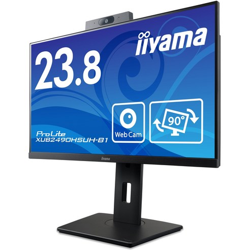 iiyama XUB2490HSUH-B1 23.8 Windows Hello HD IPS HDMI DisplayPort USB 모니터 디스플레이