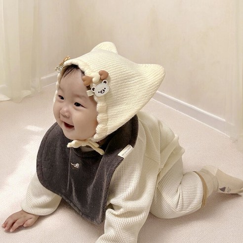 미소네이처 젤라또 순면 테리빕 아기 턱받이