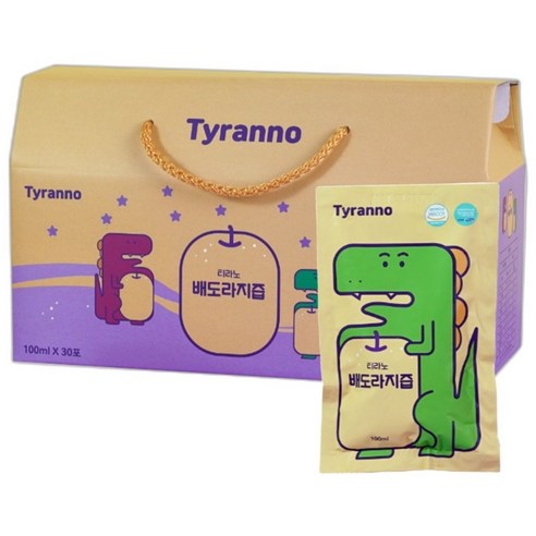 티라노 아기 배도라지즙 어린이 배즙, 30팩, 30개, 100ml