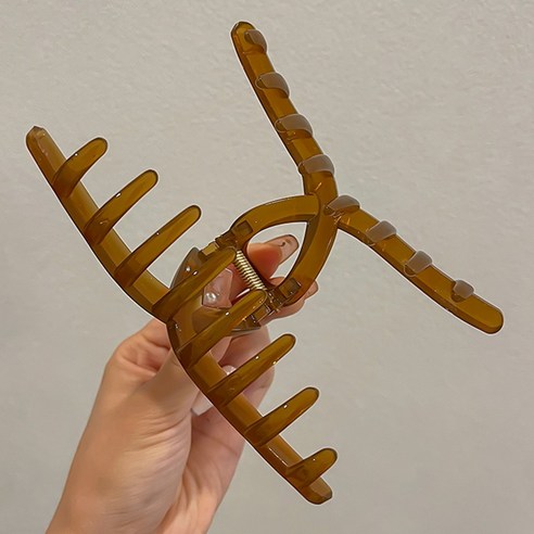 로안제이 13cm 대형 시럽컬러 헤어 집게핀 3종 세트 착용 후기 | 사이즈/핏 총정리 - 상품 이미지 3