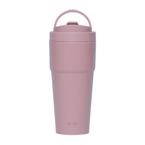 워키 티타늄 세라믹 보온보냉 대용량 텀블러 770ml 빨대 2종 포함, 파우더핑크, 1개