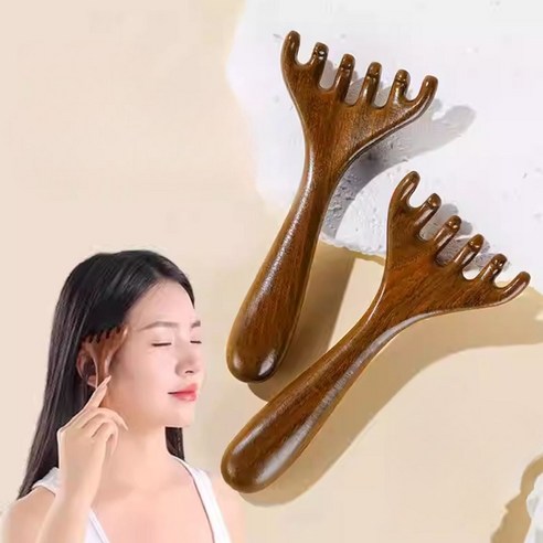 두피 괄사 마사지빗 머리 지압 얼굴 바디 순환 관리빗 jmc1482eR, 단일, 단일