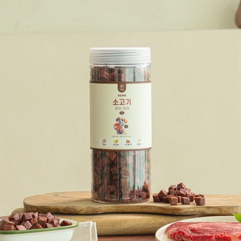 펫테일럽앤힐 대용량 강아지 져키 트릿 육포 훈련용 저알러지 국내산, 1개, 1kg, 소고기