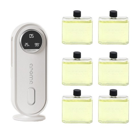 HK sell 시에트 스마트 전자 디퓨저 USB 충전식 7단계 자동분사 미스트, 디스펜서+샹그릴라 6개, 45ml, 1개 디스펜서+샹그릴라 6개, 45ml, 1개
