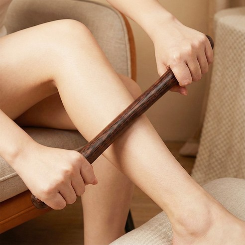 앙플러스 우드 전신 마사지 스틱 봉, 윌넛우드, 1개
