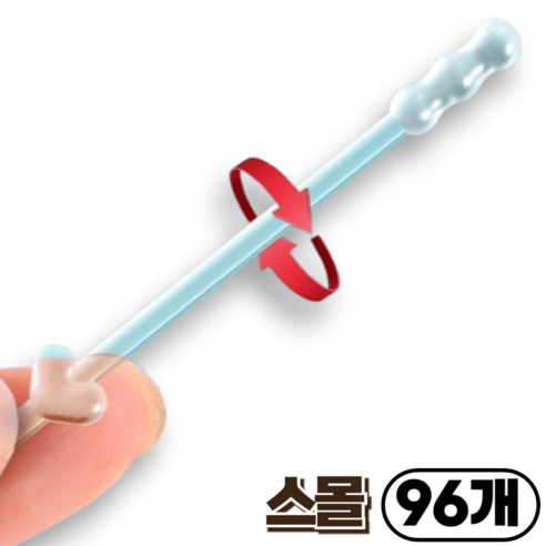 지빈 상처안나는 피부보호 점착식 귀 청소 면봉 세트, 96개, 스몰