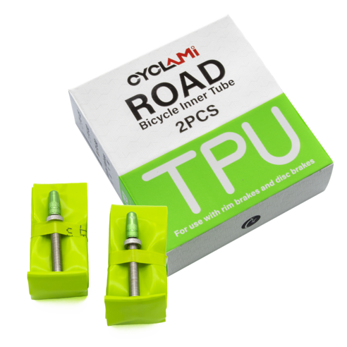 사이클라미 초경량 TPU 로드용 자전거 튜브 2개 세트 700x18/32C 45mm, 1세트