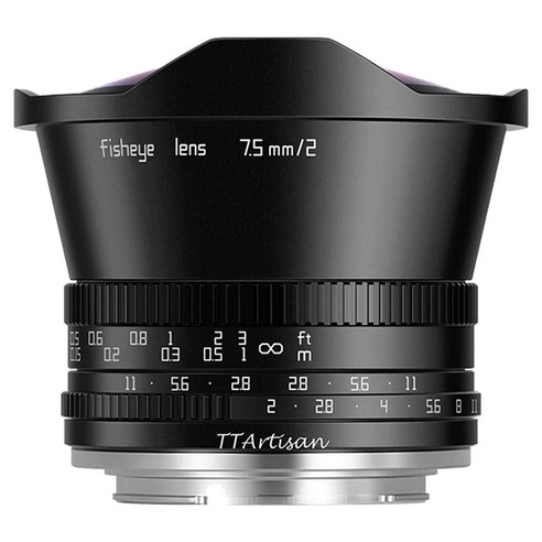 티티아티산 F2 어안 광각 렌즈 7.5mm, M4/3(블랙)