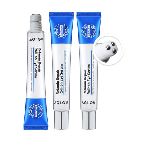 Melrateu Eo Glow Rol On A Serum / Retinol A Cream Nun Anti-Wrinkle Palja Dakeuseokeul Butgi , 3 Pack , 30 ml (멜라트 어글로우 롤 온 아이 세럼 / 레티놀 아이크림 눈가주름 팔자 다크서클 붓기, 3개, 30ml)