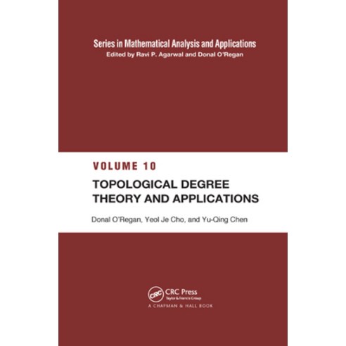 (영문도서)Topological Degree Theory and Applications Paperback, English, 9780367390983, CRC Press