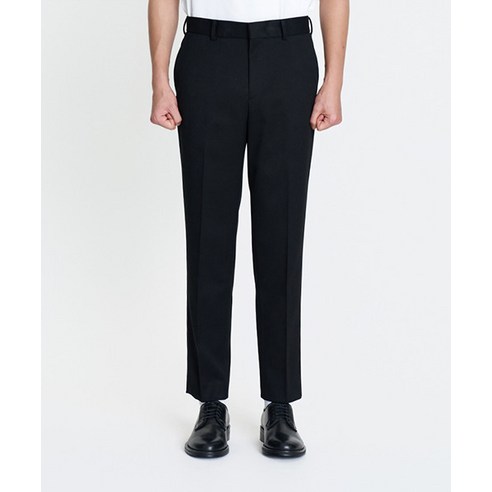 가넷옴므 블랙 컴포트핏 베이직 슬랙스