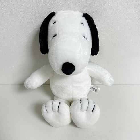 정품 피너츠 스누피 중형 인형 어린이 선물(쇼핑백제공), 1개, 화이트, 25cm