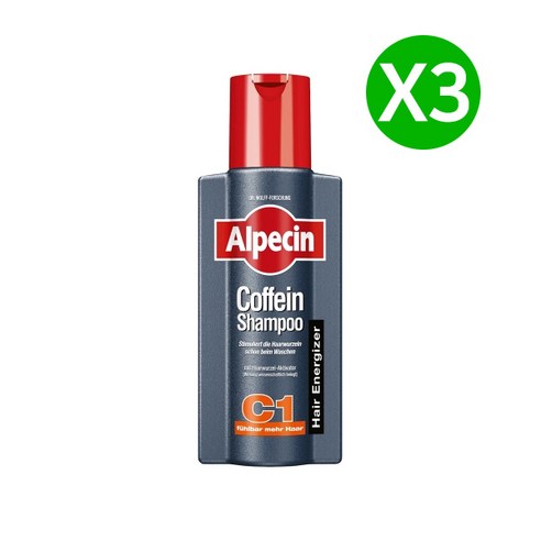 알페신 카페인 샴푸 C1, 250ml, 3개