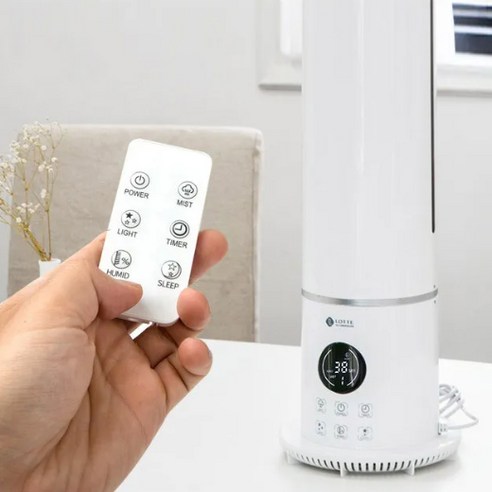 부드럽고 촘촘한 미스트를 제공하는 롯데 타워형 가습기