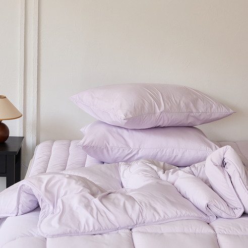 르몽스 먼지없는 알러지케어 차렵이불 세트 후기 분석 - 베개 커버 마감 디테일