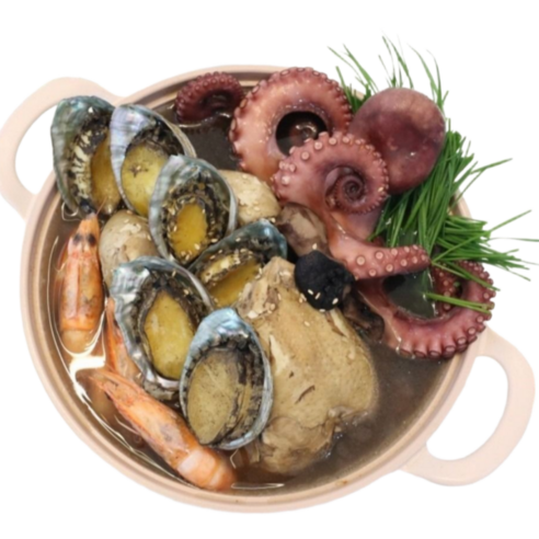 한방 재료 국물 해물 백숙 해신탕 밀키트 세트 문어 닭 백숙 삼계탕 새우 몸보신 초복 중복 말복 캠핑 간편조리