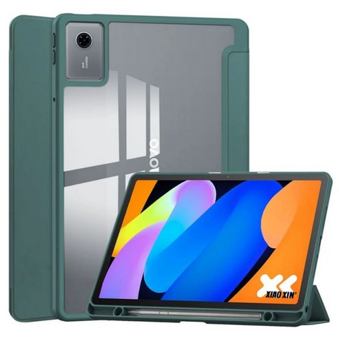 레노버탭 Idea Tab/K11 Gen2 11인치 샤오신패드 2025 호환 클리어 펜수납 케이스 커버 TB336FU TB336ZU TB335FC 케이스나라, DarKGreen, 1개