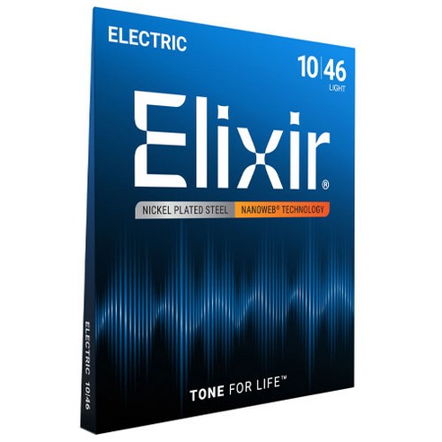엘릭서 일렉기타줄 나노웹 라이트 Elixir NANOWEB 12052 010-046 라이트 + 피크3p