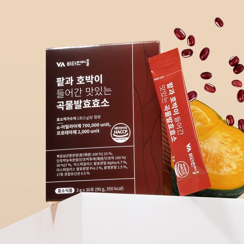 비타민마을 팥과 호박이 들어간 맛있는 곡물 발효 효소 90g, 1개 이미지 2