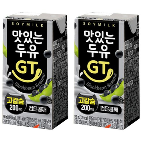 남양 맛있는두유 GT 검은콩깨칼슘, 190ml, 24개