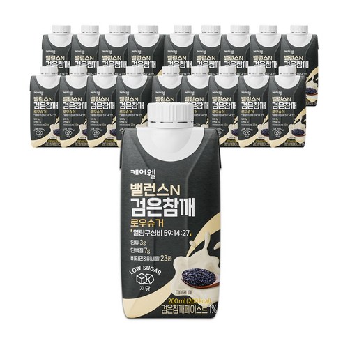 케어웰 밸런스N 검은참깨 로우슈거 200ml, 18개 솔직 후기 | 실사용자 리뷰 분석 - 상품 이미지 1
