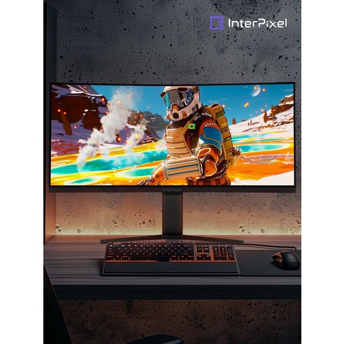 [신제품 업그레이드] 인터픽셀 IPU3433 UWQHD 250Hz 울트라와이드 게이밍 모니터 86~87cm(34인치) 일반
