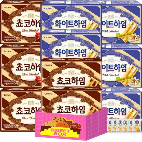 크라운하임세트 쵸코하임47g 6개 화이트하임47g 6개 버크 20g 6개, 12개, 47g
