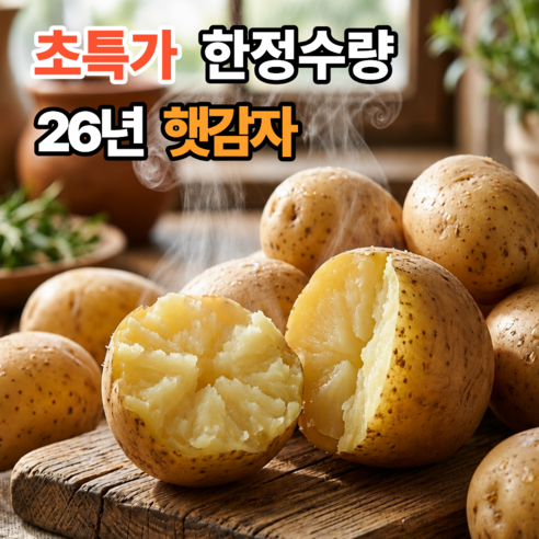 [포슬포슬 분나는] 햇감자 수미 감자, 3kg (대), 1개