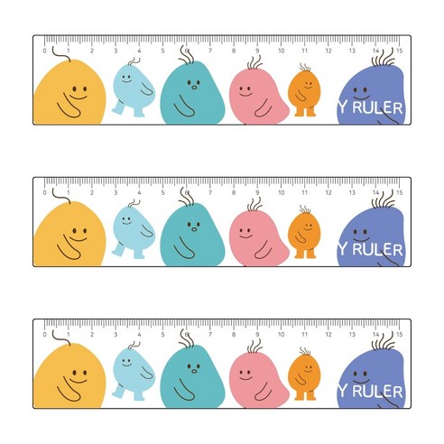 키즈바인더 15cm 자 초등 15센치 자 3개