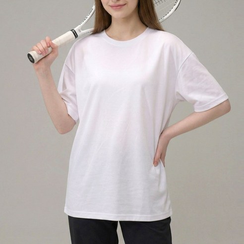 스타일아유 여성 반팔티 소로나 기능성 오버핏 헬스 등산 라운드 티셔츠 운동복 TS3994