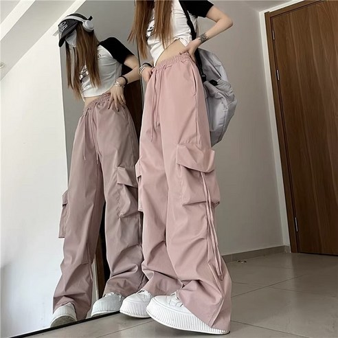 데일리바이블 여자 여름 긴 바지 Y2K 카고 밴딩 팬츠