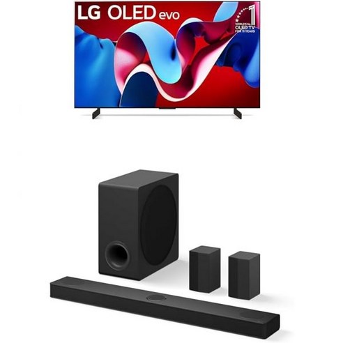 알렉사가 내장된 LG 42인치급 OLED evo C4 시리즈 스마트 TV 4K 프로세서 평면 화면(OLED42C4)PUA 2024) 5.1.3 ch. 무선 돌비 애트모스 및