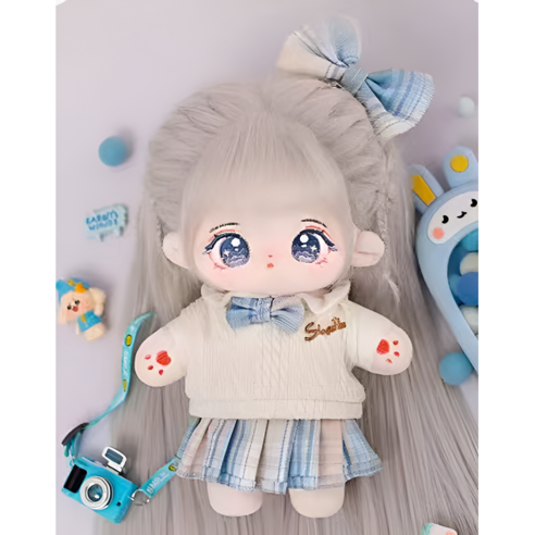 모카돌 20cm솜인형옷 핑크 블루 스쿨룩, 1개, 20cm