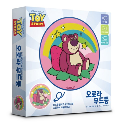 디즈니 토이스토리 랏소 베어 보석십자수 무드등 DBS006, 단품